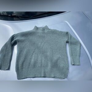 Hippie Rose Green Cowl Neck Sweater with Ribbed Knit